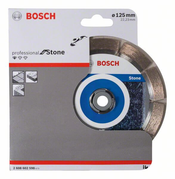 Bosch Diamanttrennscheibe Standard for Stone, 125 x 22,23 x 1,6 x 10 mm, 1er-Pack