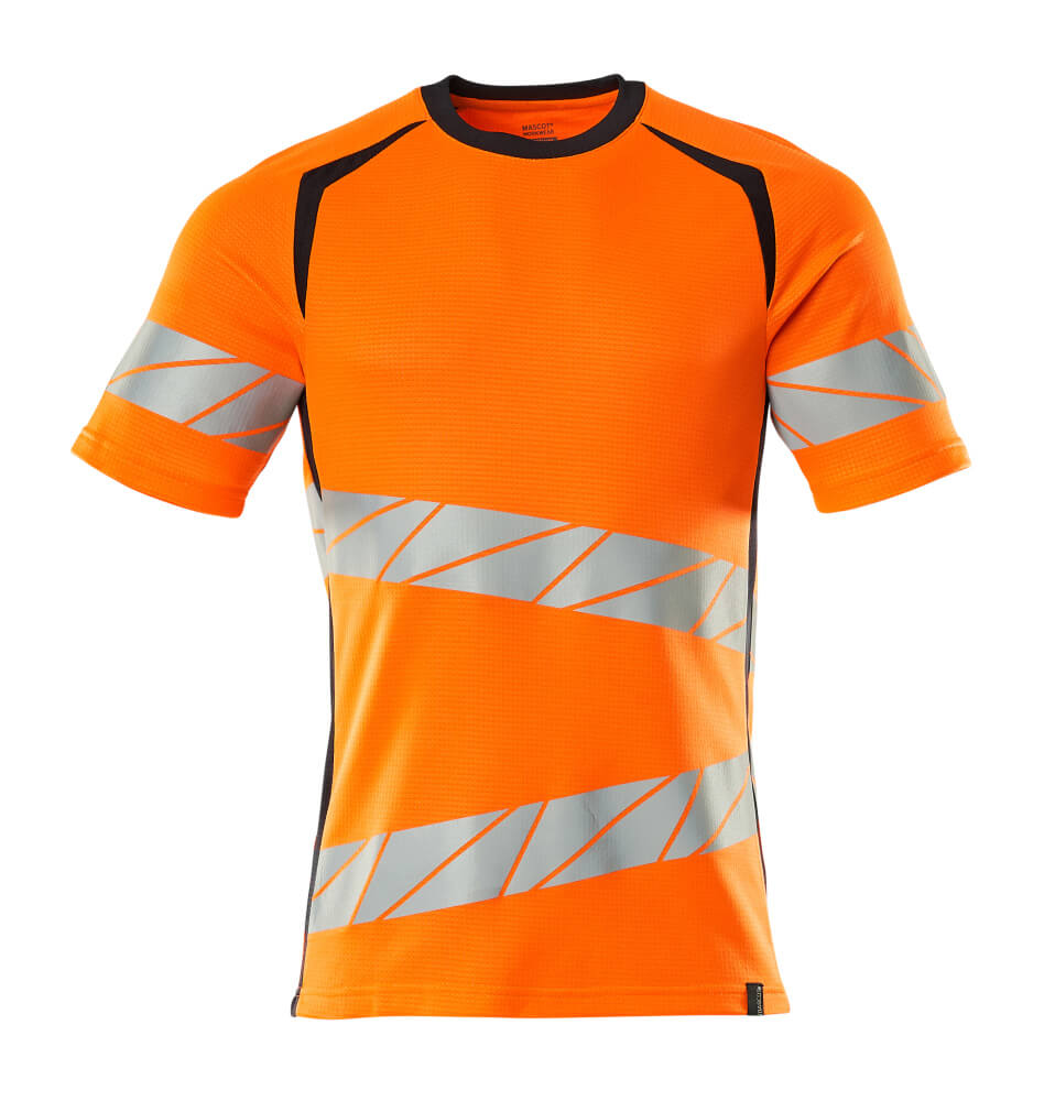 Mascot T-Shirt, moderne Passform T-shirt Größe XL ONE, hi-vis orange/schwarzblau