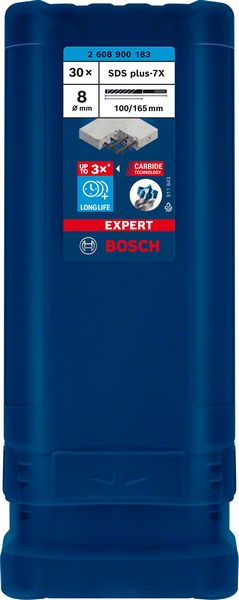 Bosch EXPERT SDS plus-7X Hammerbohrer, 8 x 100 x 165 mm, 30-tlg.. Für Bohrhämmer