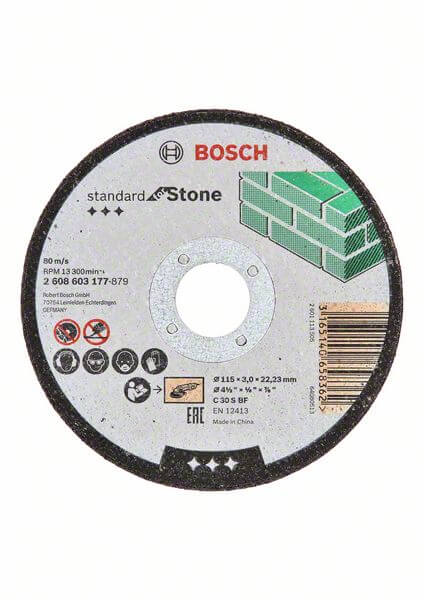 Bosch Trennscheibe gerade Standard for Stone C 30 S BF, 115 mm, 3,0 mm