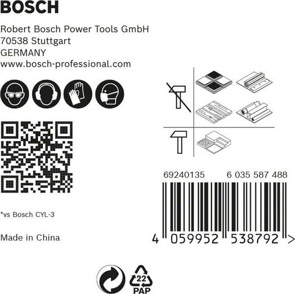 Bosch EXPERT HEX-9 MultiConstruction Bohrer-Set, 5,5/6/6/7/8 mm, 5-tlg.