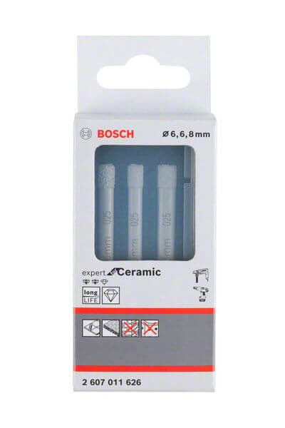 Bosch Diamantbohrer-Set Expert for Ceramic (6, 6, 8 mm)