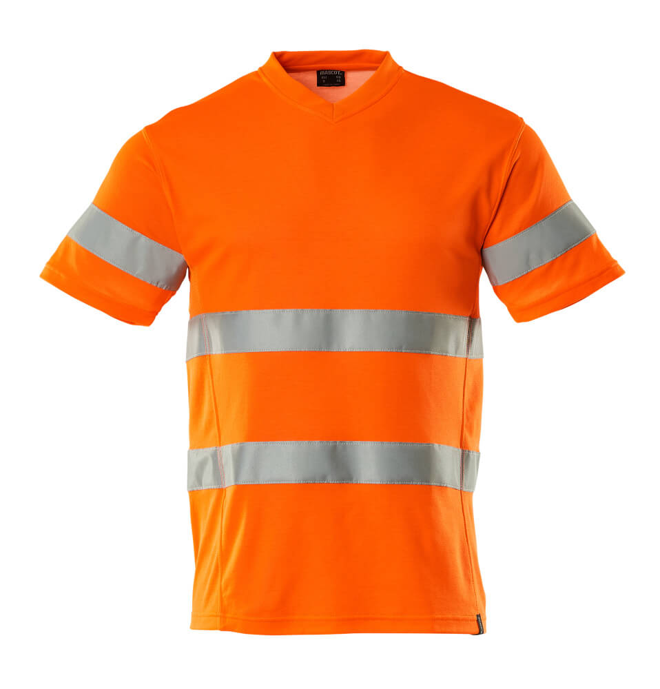 Mascot T-Shirt, V-Ausschnitt, moderne Passform T-shirt Größe XL, hi-vis orange