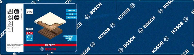 Bosch EXPERT S473 Standard Pad, 98 x 120 x 13 mm, fein. Für Handschleifen