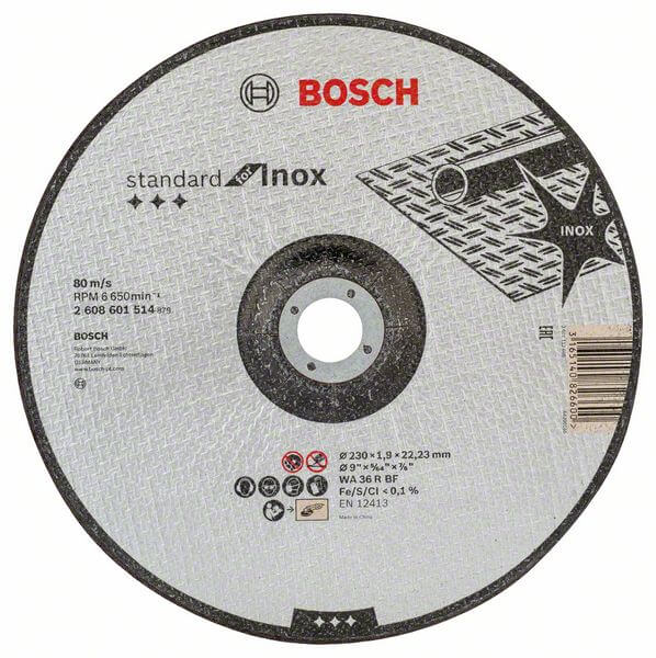 Bosch Trennscheibe gekröpft Standard for Inox WA 36 R BF, 230 mm, 1,9 mm