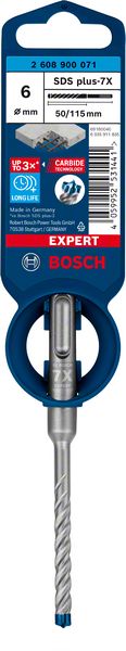Bosch EXPERT SDS plus-7X Hammerbohrer, 6 x 50 x 115 mm. Für Bohrhämmer