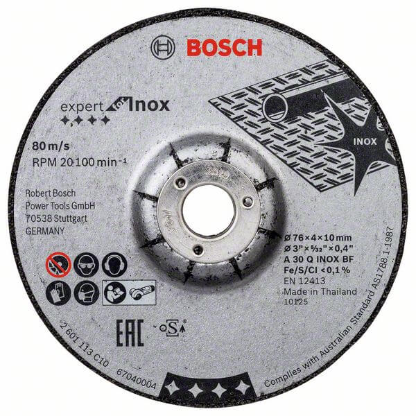 Bosch EXPERT for Inox 2 Stck. x 76 x 4 x 10 mm Schruppscheibe. für Mini-Winkelschleifer