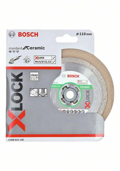 Bosch X-LOCK Diamanttrennscheibe Standard for Ceramic 110 x 22,23 x 1,6 x 7,5