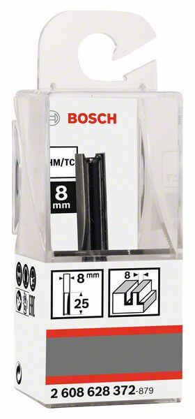 Bosch Nutfräser, 8 mm, D1 8 mm, L 25,4 mm, G 56 mm
