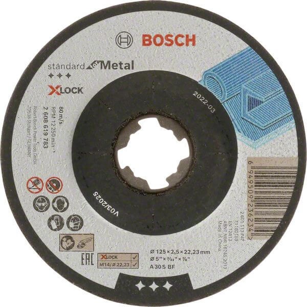 Bosch X-LOCK Standard for Metal Trennscheibe gekröpft, 125 mm