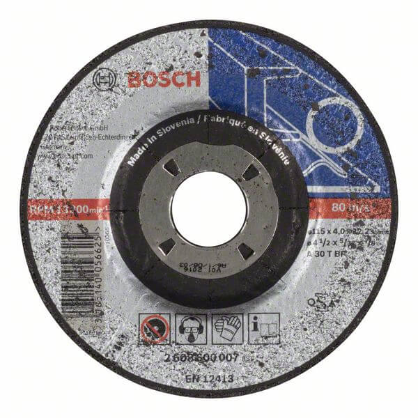 Bosch Schruppscheibe gekröpft Expert for Metal A 30 T BF, 115 mm, 22,23 mm, 4 mm