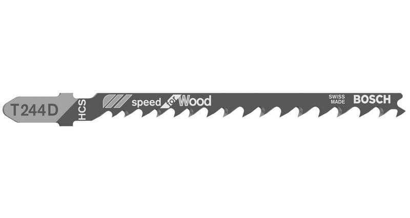 Bosch Stichsägeblatt T 244 D Speed for Wood, 100er-Pack