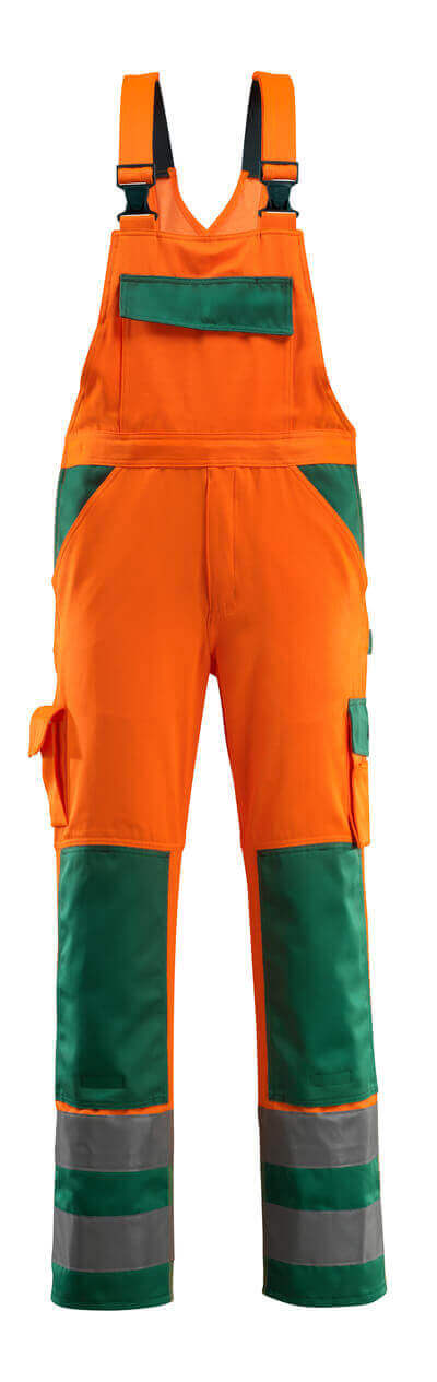 Mascot Barras Latzhose Größe 90C66, hi-vis orange/grün