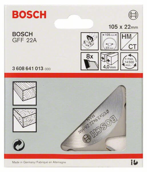 Bosch Blattschneider, 8, 22 mm, 4 mm