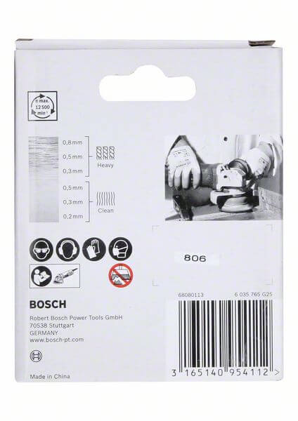 Bosch X-LOCK Topfbürste 75 mm, gewellter Stahldraht, für GBR 15 CAG Professional