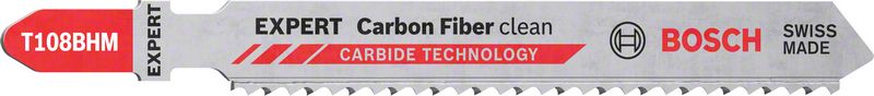 Bosch EXPERT ‘Carbon Fiber Clean’ T 108 BHM Stichsägeblatt, 3 Stück. Für Stichsägen