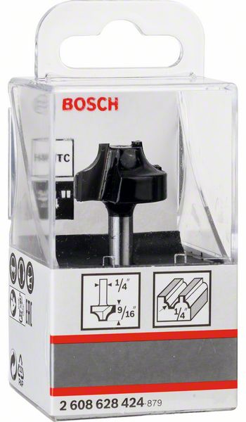 Bosch Kantenformfräser E, 1/4 Zoll, R1 6,3 mm, D 25,4 mm, L 14 mm, G 46 mm