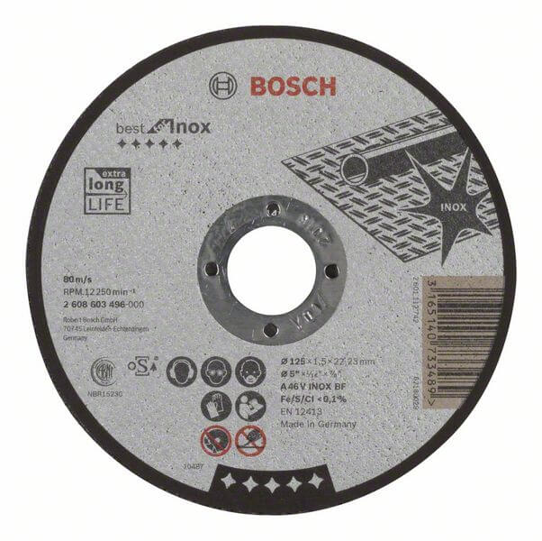 Bosch Trennscheibe gerade Best for Inox A 46 V INOX BF, 125 mm, 1,5 mm
