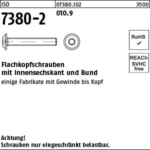 FLAKO-Schraube mit Bund ISO 7380 -2 010.9 M 10 x 35 VE=S