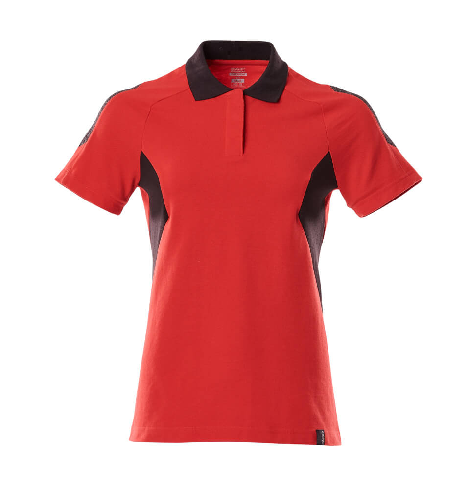 Mascot Polo-Shirt, Damen Polo-shirt Größe 5XLONE, verkehrsrot/schwarz