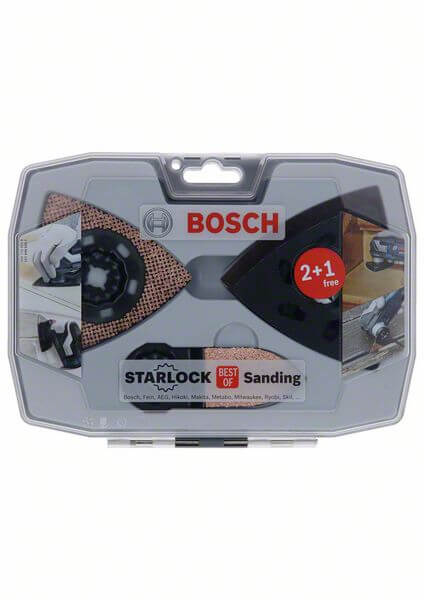 Bosch Starlock Schleifset AVZ 93 G/90 RT6/32 RT4, Wood & Paint Schleifpapier (3x)