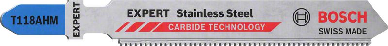 Bosch EXPERT ‘Stainless Steel’ T 118 AHM Stichsägeblatt, 3 Stück. Für Stichsägen