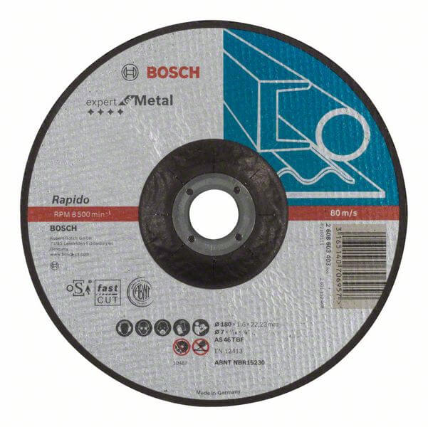 Bosch Trennscheibe gekröpft Expert for Metal - Rapido AS 46 T BF, 180 mm, 1,6 mm