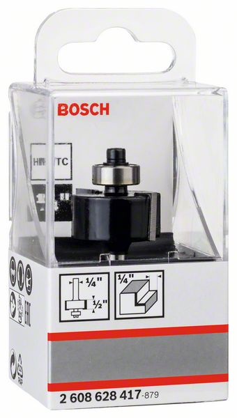 Bosch Falzfräser, 1/4 Zoll, D1 25,4 mm, L 12,7 mm, G 54 mm