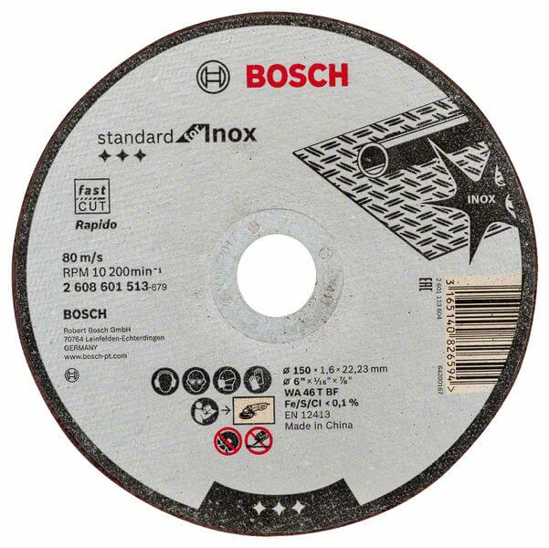 Bosch Trennscheibe gerade Standard for Inox WA 46 T BF, 150 mm, 1,6 mm