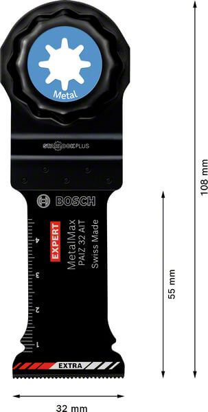 Bosch EXPERT MetalMax PAIZ 32 AIT Blatt für Multifunktionswerkzeuge, 50 x 32 mm