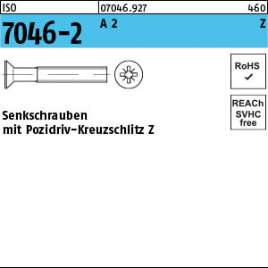 Senkschraube ISO 7046 -2 A 2 M 10 x 40 -Z A 2 VE=S
