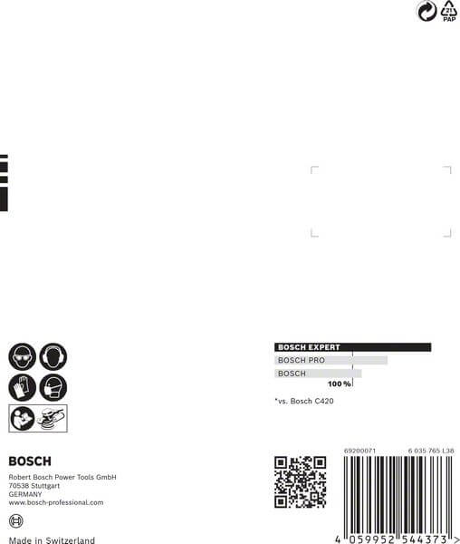 Bosch EXPERT C470 Schleifpapier Mehrloch für Exzenterschleifer, 125 mm, G 320, 5-tlg.