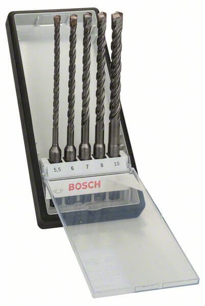 Bosch SDS plus-5 Hammerbohrer-Set, Robust Line, 5-tlg., 5,5–10 mm