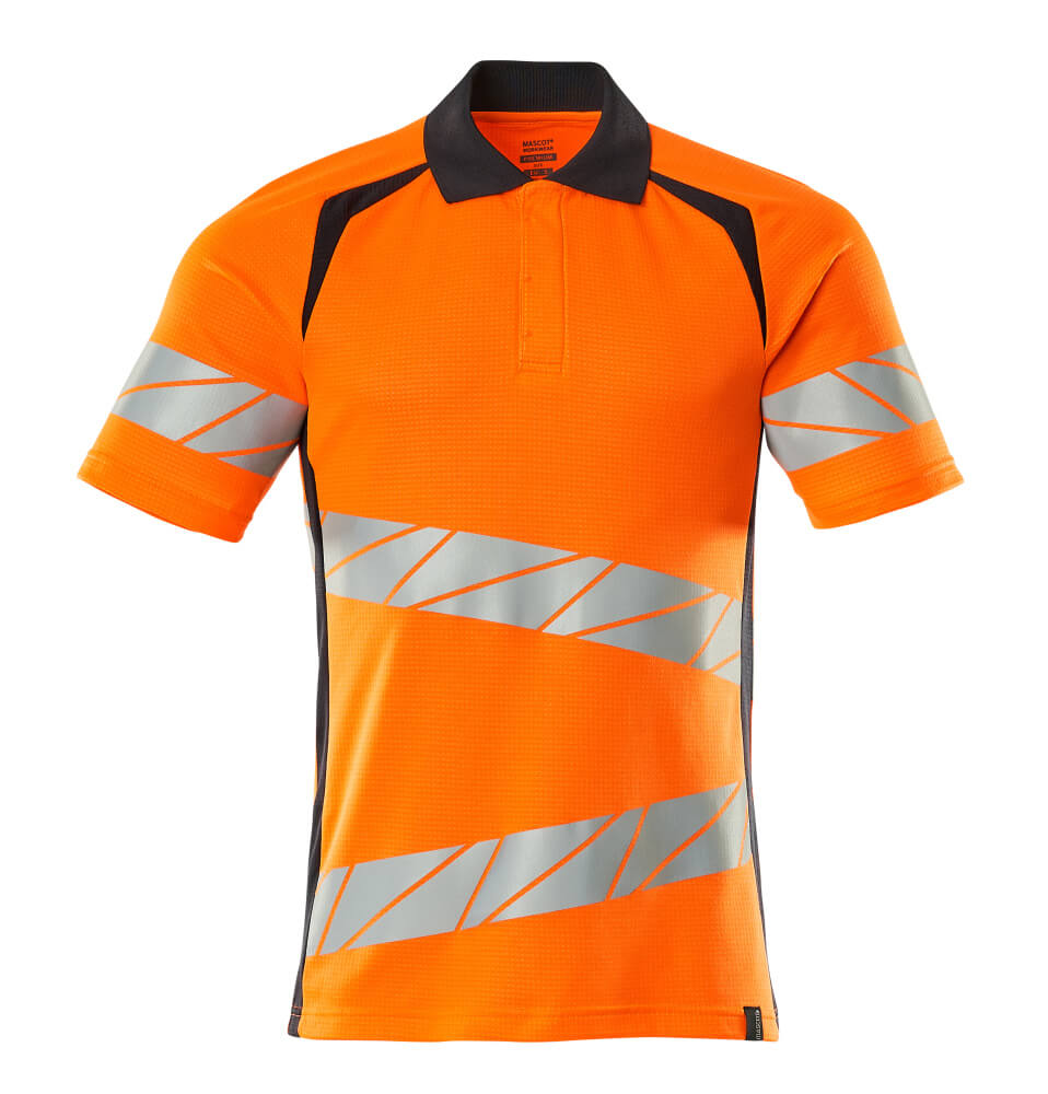 Mascot Polo-Shirt, moderne Passform Polo-shirt Größe XL ONE, hi-vis orange/schwarzblau