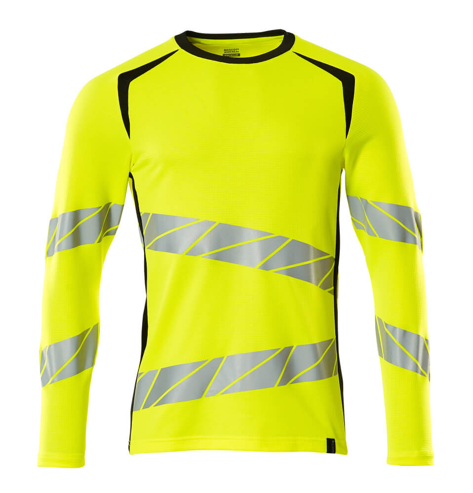 Mascot T-Shirt, Langarm, moderne Passform T-shirt Größe XL ONE, hi-vis gelb/schwarz