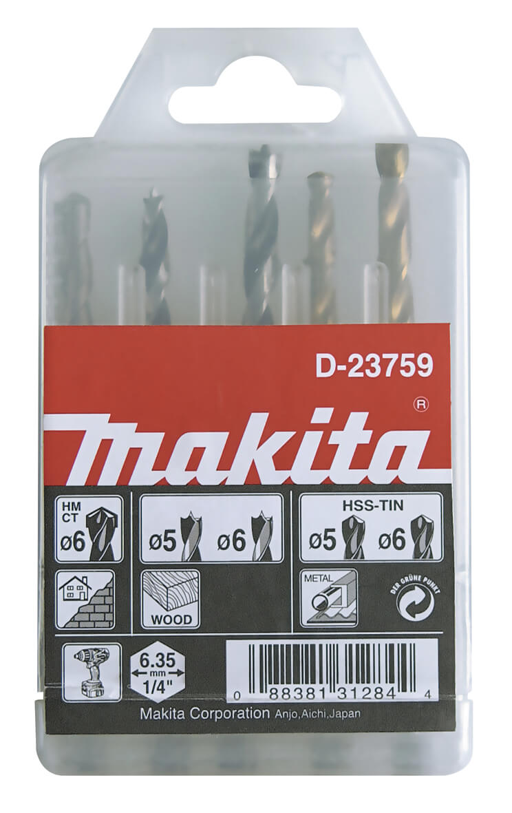 Makita D-23759 Bohrer-Set 1/4"