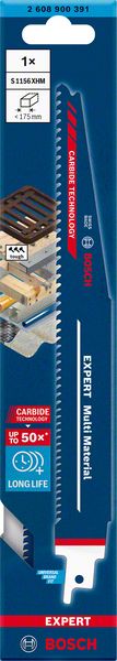 Bosch EXPERT ‘Multi Material’ S 1156 XHM Säbelsägeblatt, 1 Stück. Für Säbelsägen