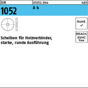 Scheibe DIN 1052 Scheiben f. Holzverb. A 4 27 x 105 x 8 A 4 VE=S