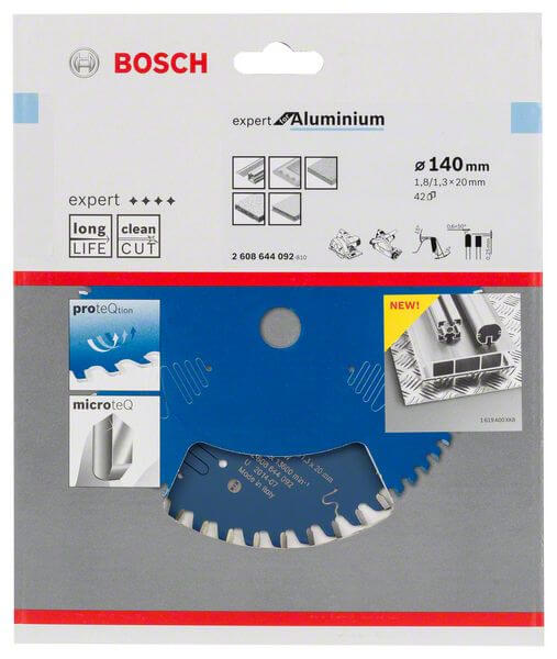 Bosch Kreissägeblatt Expert for Aluminium, 140 x 20 x 1,8 mm, 42