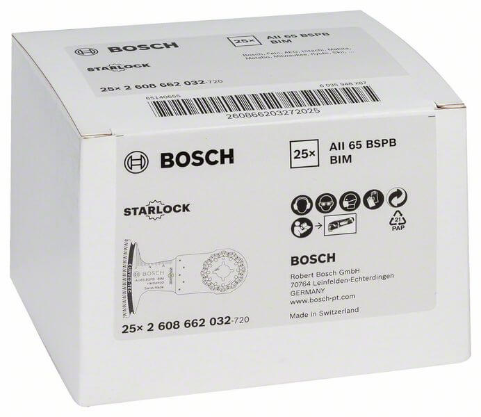 Bosch BIM Tauchsägeblatt AII 65 BSPB, Hard Wood, 40 x 65 mm