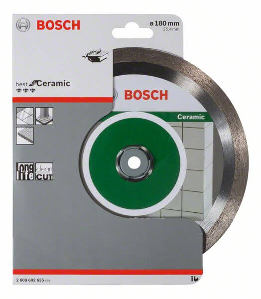Bosch Diamanttrennscheibe Best for Ceramic, 180 x 25,40 x 2,2 x 10 mm