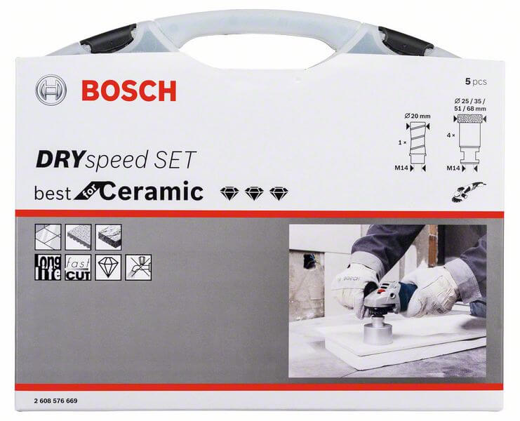 Bosch Diamond DrySpeed Set, 5-tlg., 20–68 mm