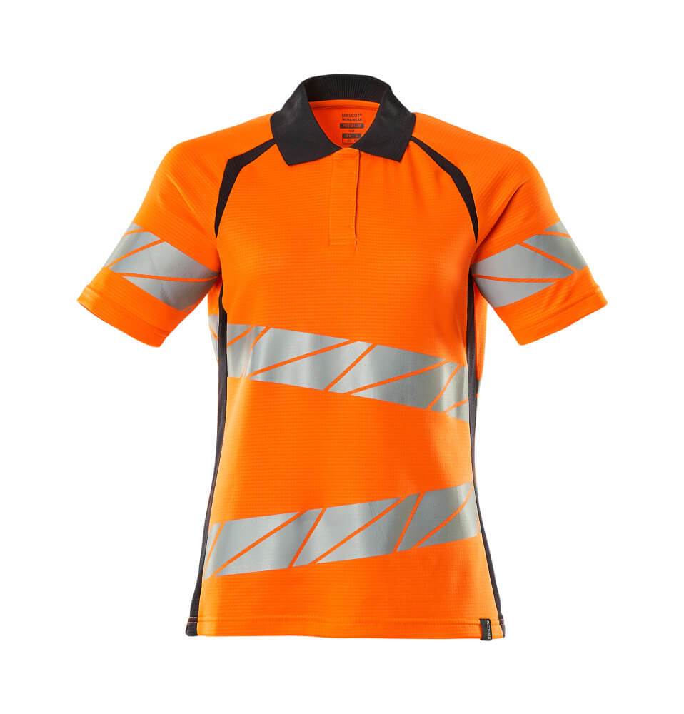Mascot Polo-Shirt, Damenpassform Polo-shirt Größe XS ONE, hi-vis orange/schwarzblau
