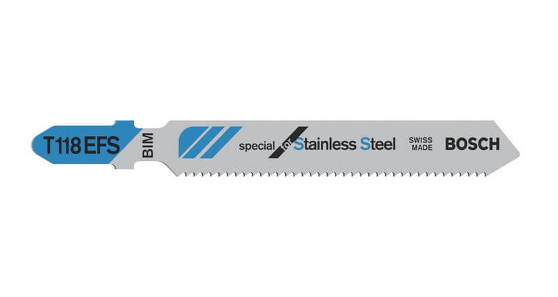 Bosch Stichsägeblatt T 118 EFS Basic for Stainless Steel, 5er-Pack