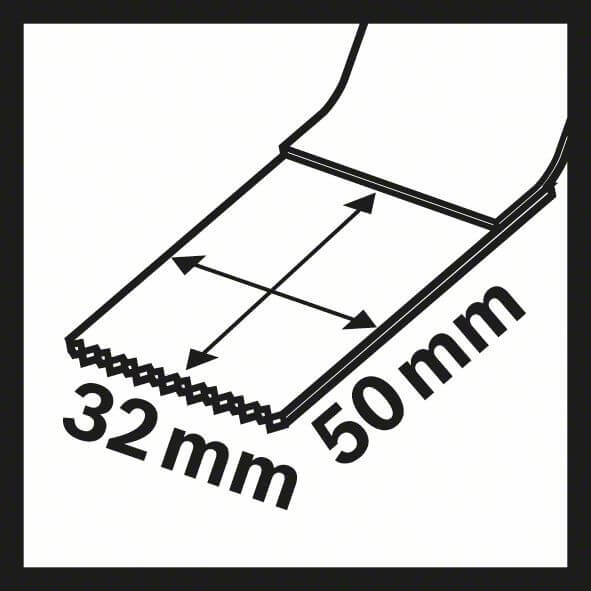 Bosch BIM Tauchsägeblatt AIZ 32 AB, Metal, 50 x 32 mm, 10er-Pack