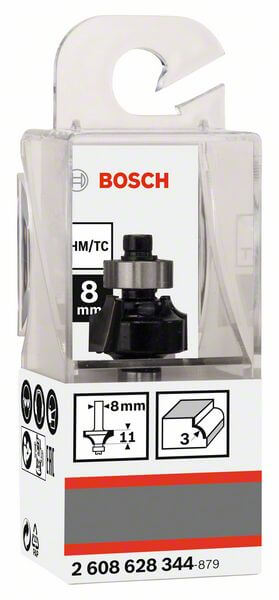 Bosch Abrundfräser, 8 mm, R1 3 mm, L 10,2 mm, G 53 mm