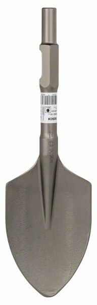 Bosch Spatmeißel mit 30-mm-Sechskantaufnahme, abgerundet, 400 x 135 mm