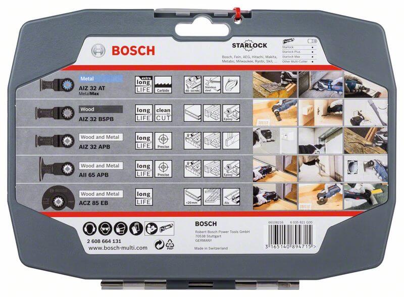 Bosch Schneidset Wood and Metal für Multifunktionswerkzeuge, 5-tlg.