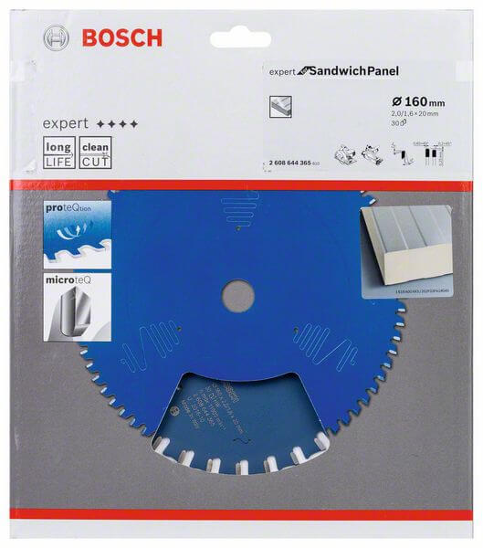 Bosch Kreissägeblatt Expert for Sandwich Panel, 160 x 20 x 2,0 mm, 30