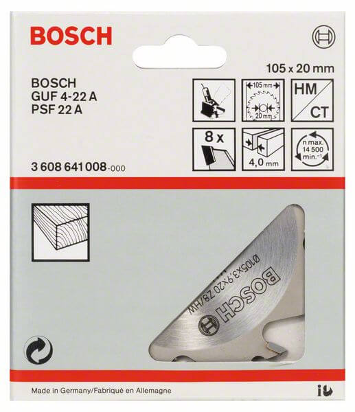 Bosch Blattschneider, 8, 20 mm, 4 mm